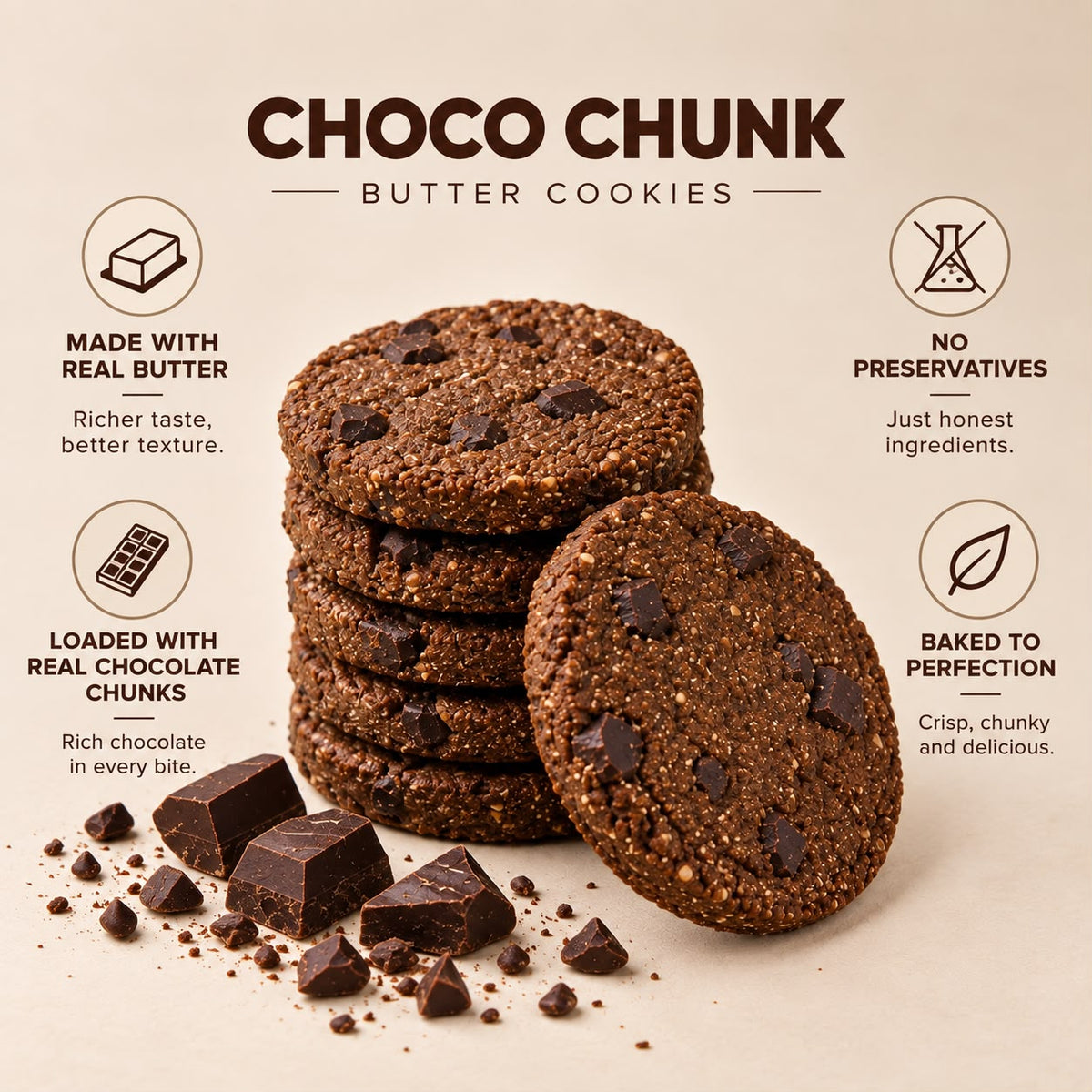 Butter Hut Premium Choco Chunk Cookies